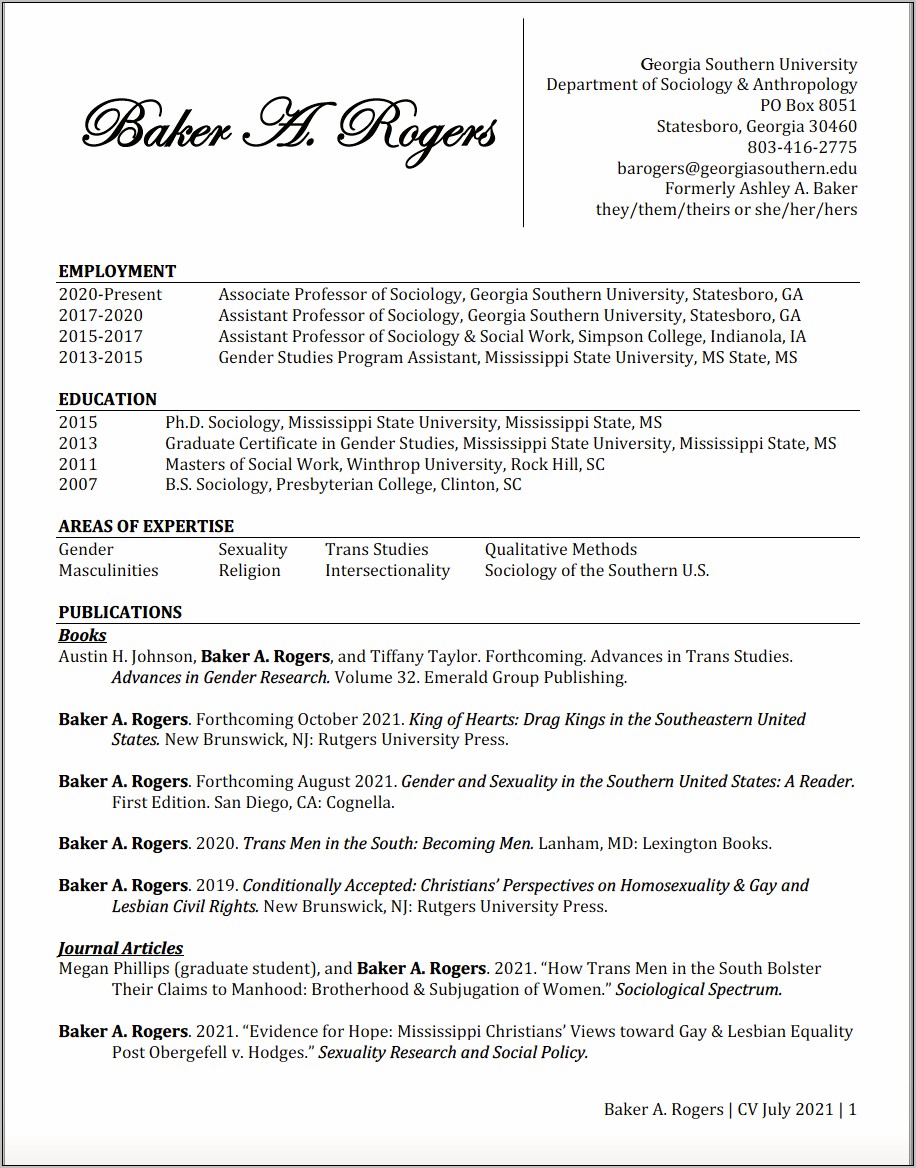 Social Worker Recent Master's Degree Graduate Resume