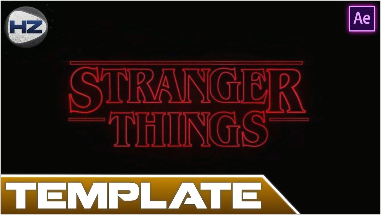 Stranger Things After Effects Template Free