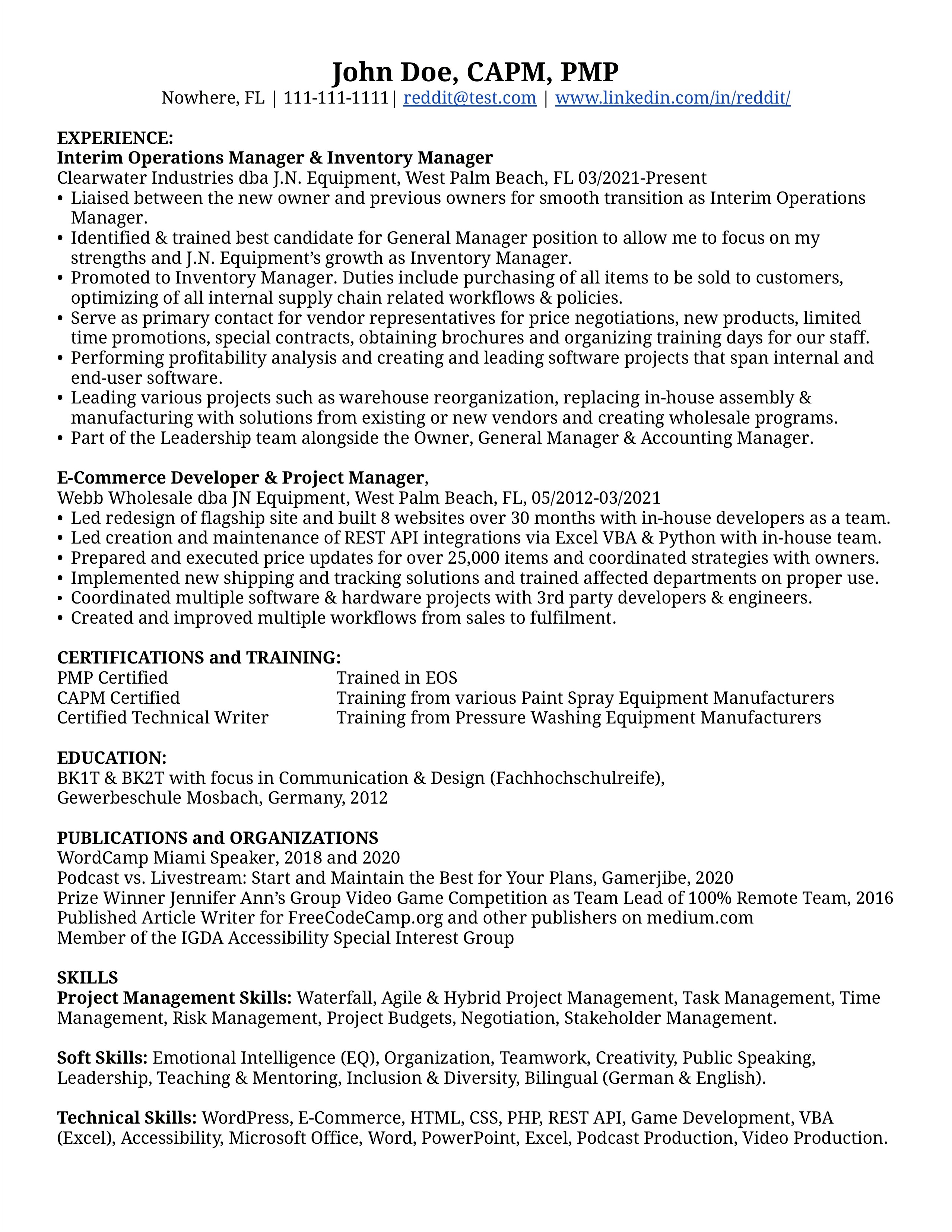 Talk About Risk Management Experience In Resume