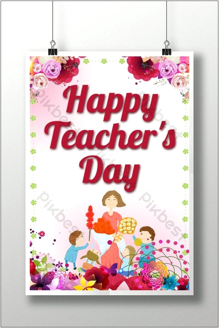 Teachers Day Card Template Free Download