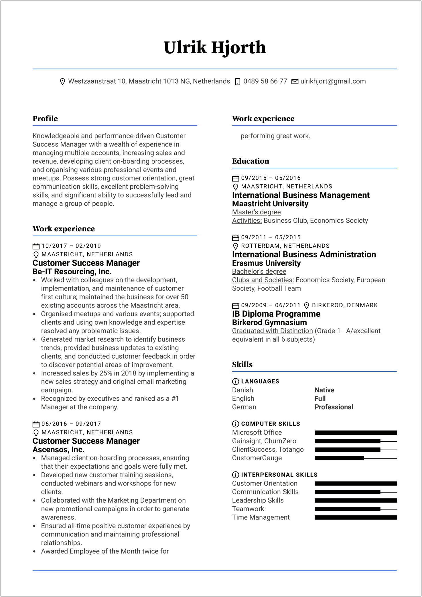 Teaching Resume With Team Lead Experience