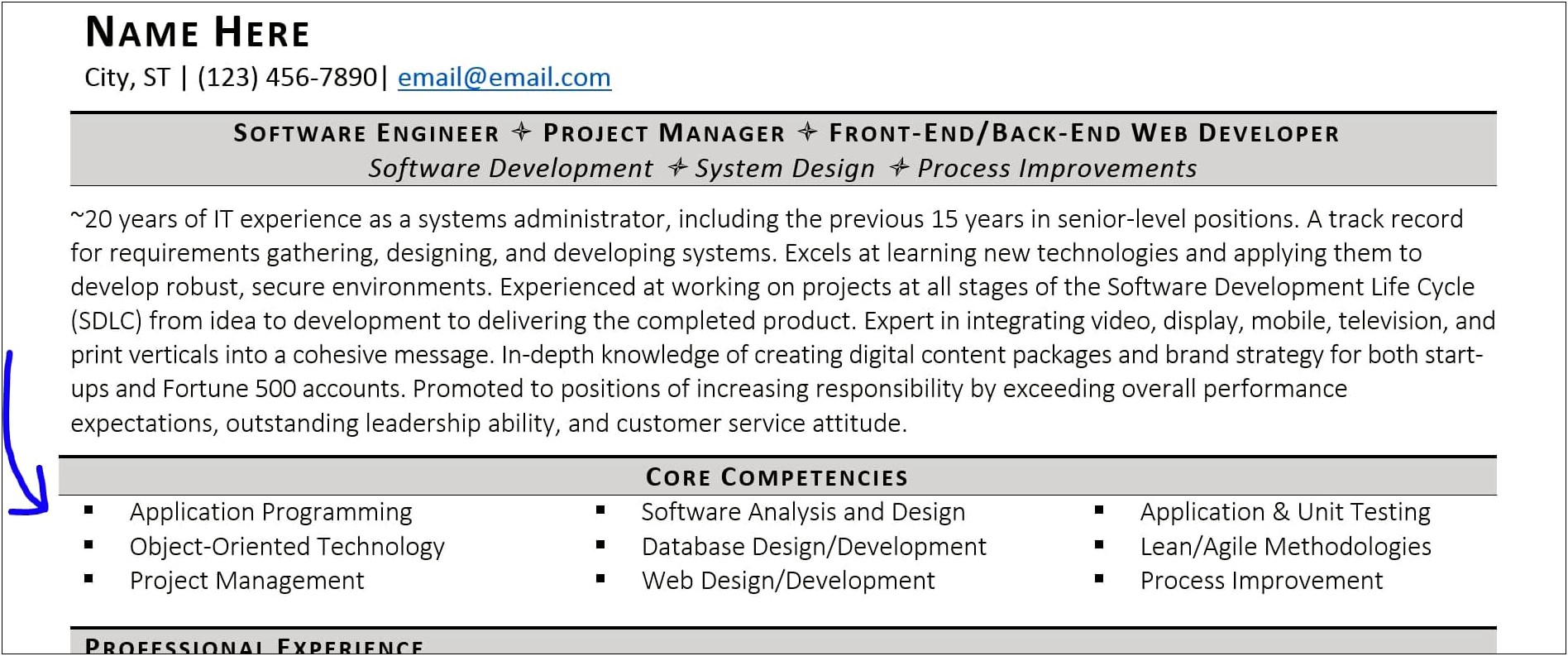 Techinical Skills Attained In The Navt For Resume