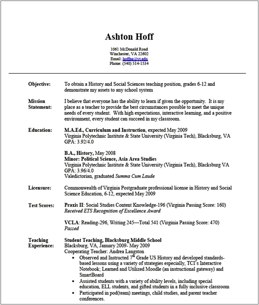 The Best Resume With No Experience