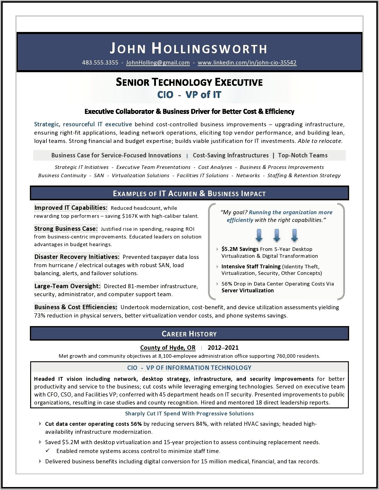 The Best Vp Security Resume Examples