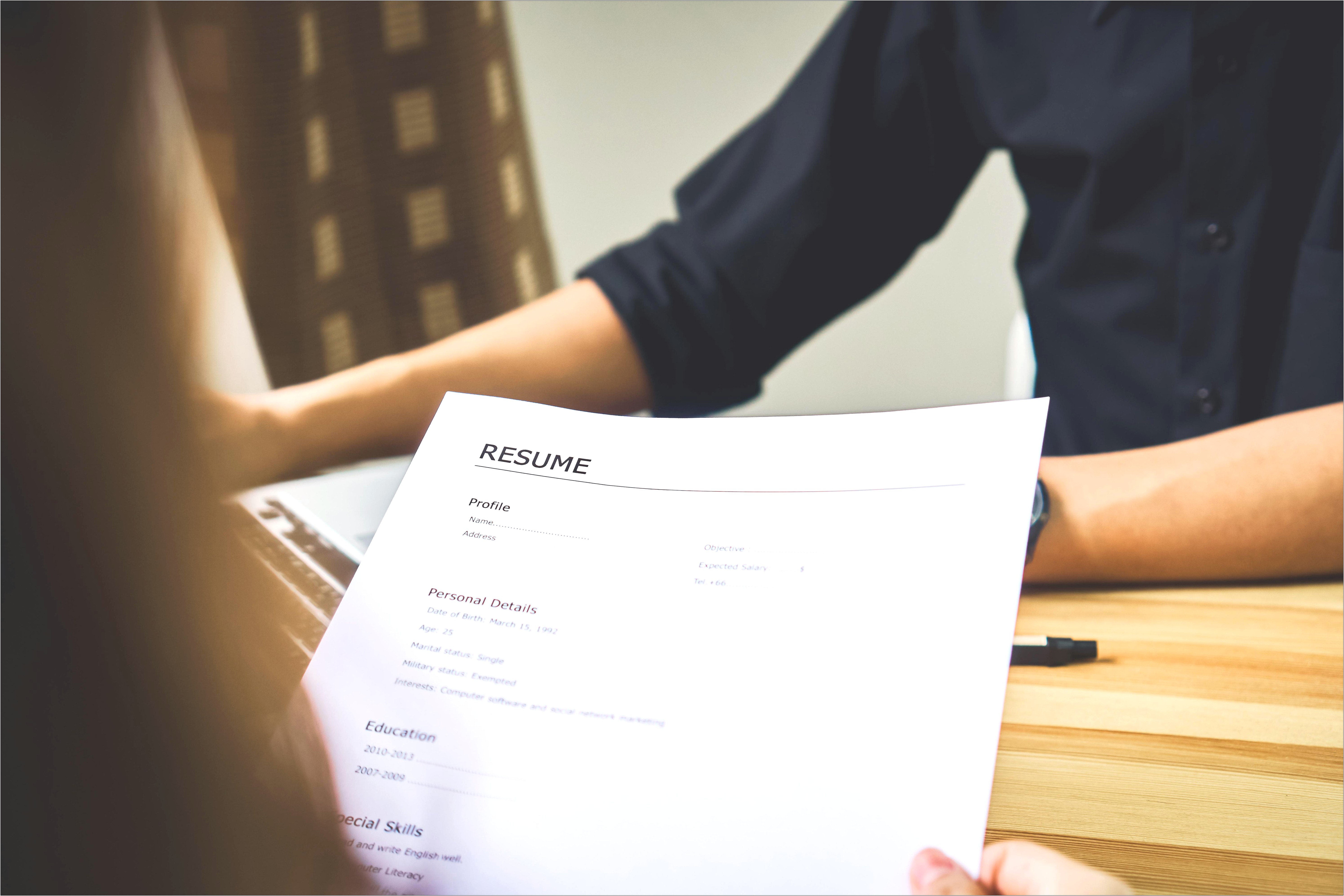 Three Characteristics Of A Good Resume