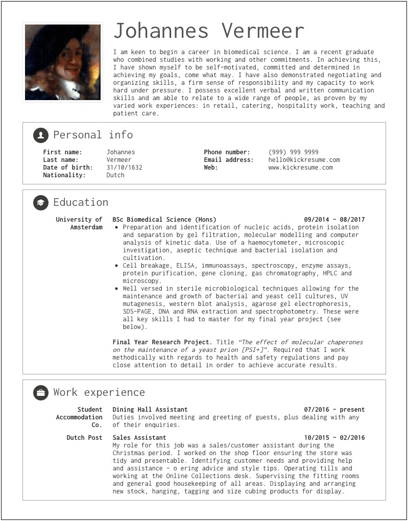 Tips For A Good Resume 2016