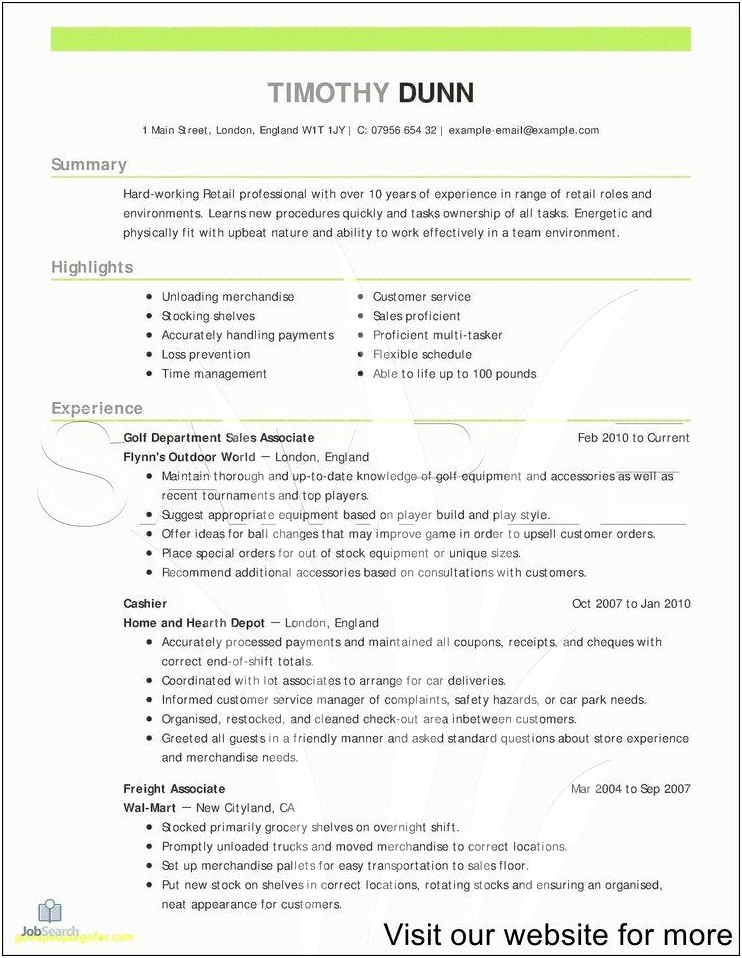 Top 10 Resume Format Free Download