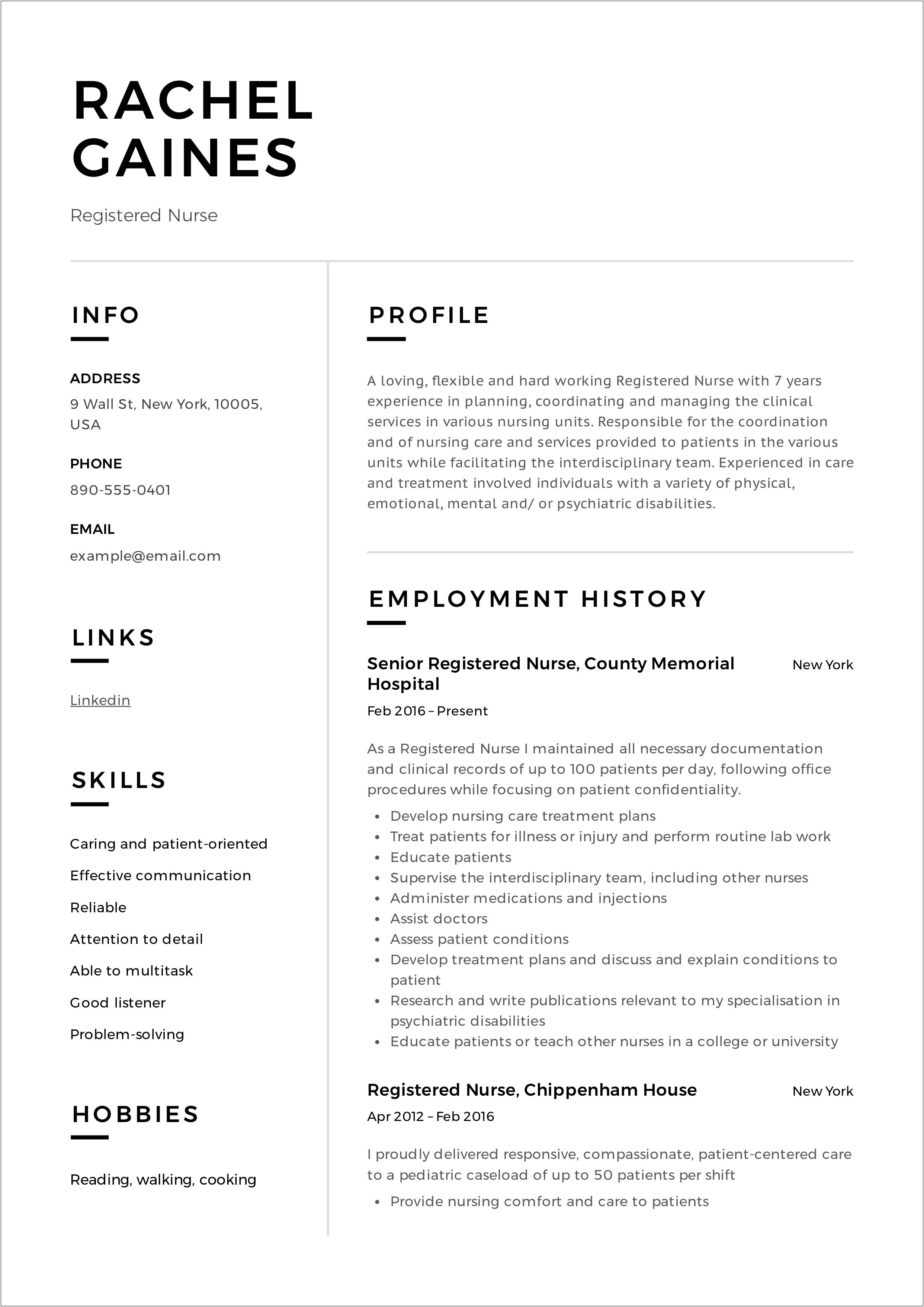 Travel Rn Resume Computer Skills Examples