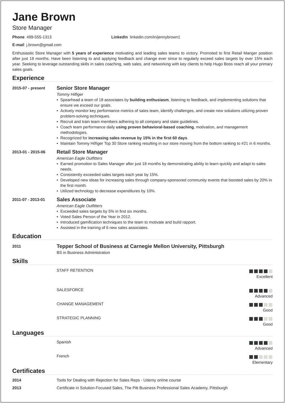 True Value Hardware Store Manager Resume