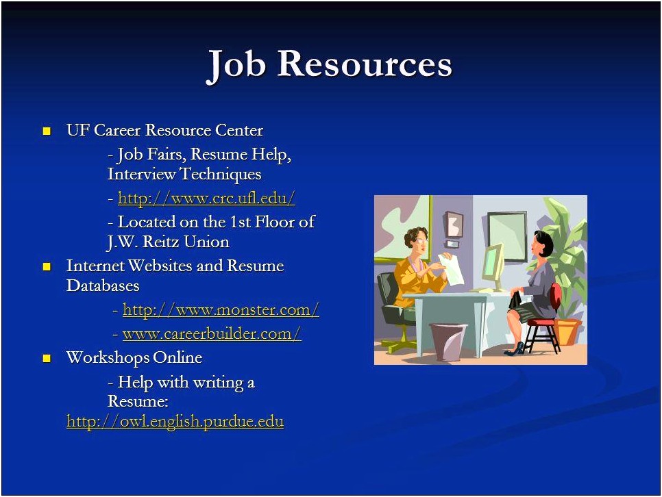 uf career center resume help