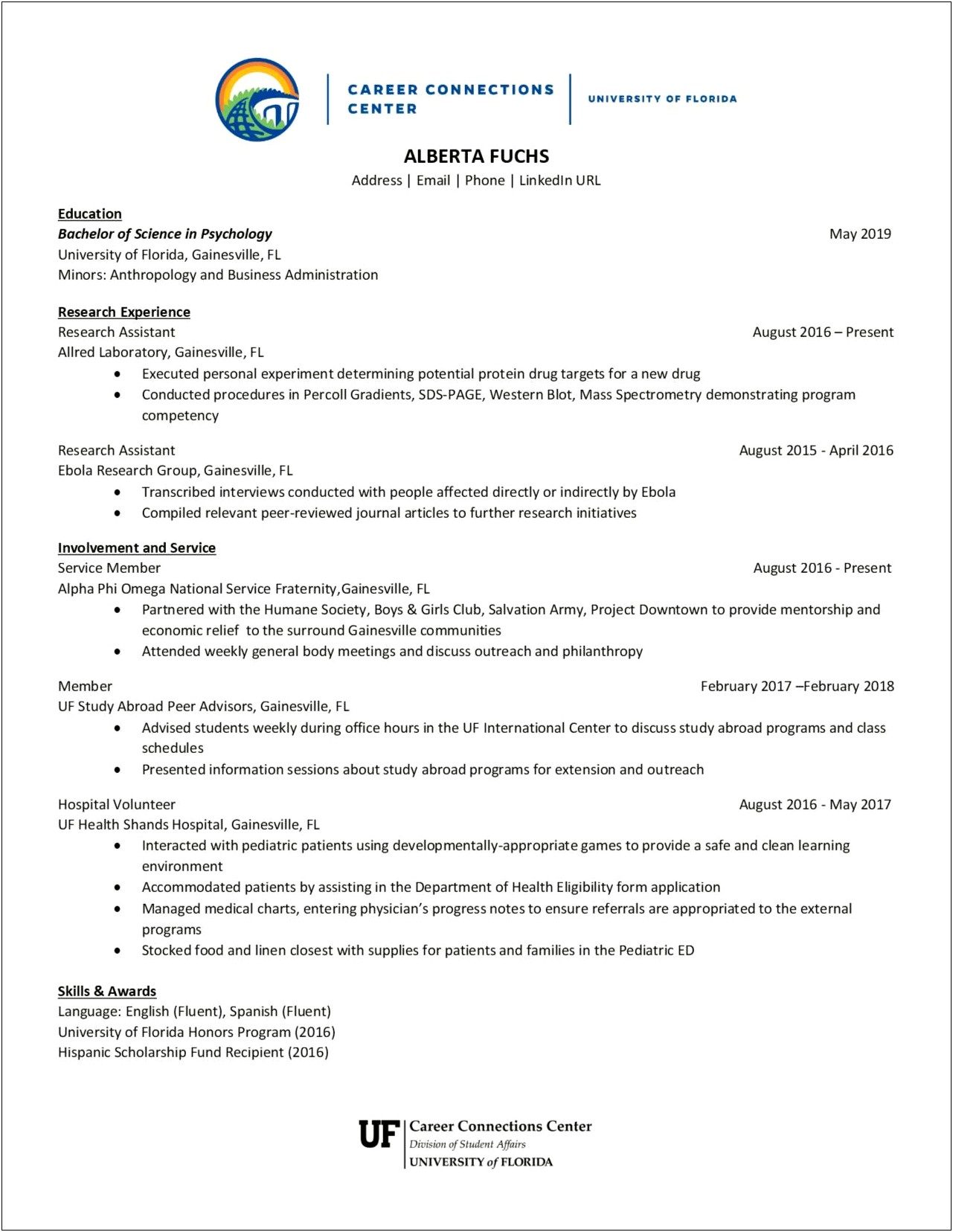 Uf Hough Graduate School Star Resume Method