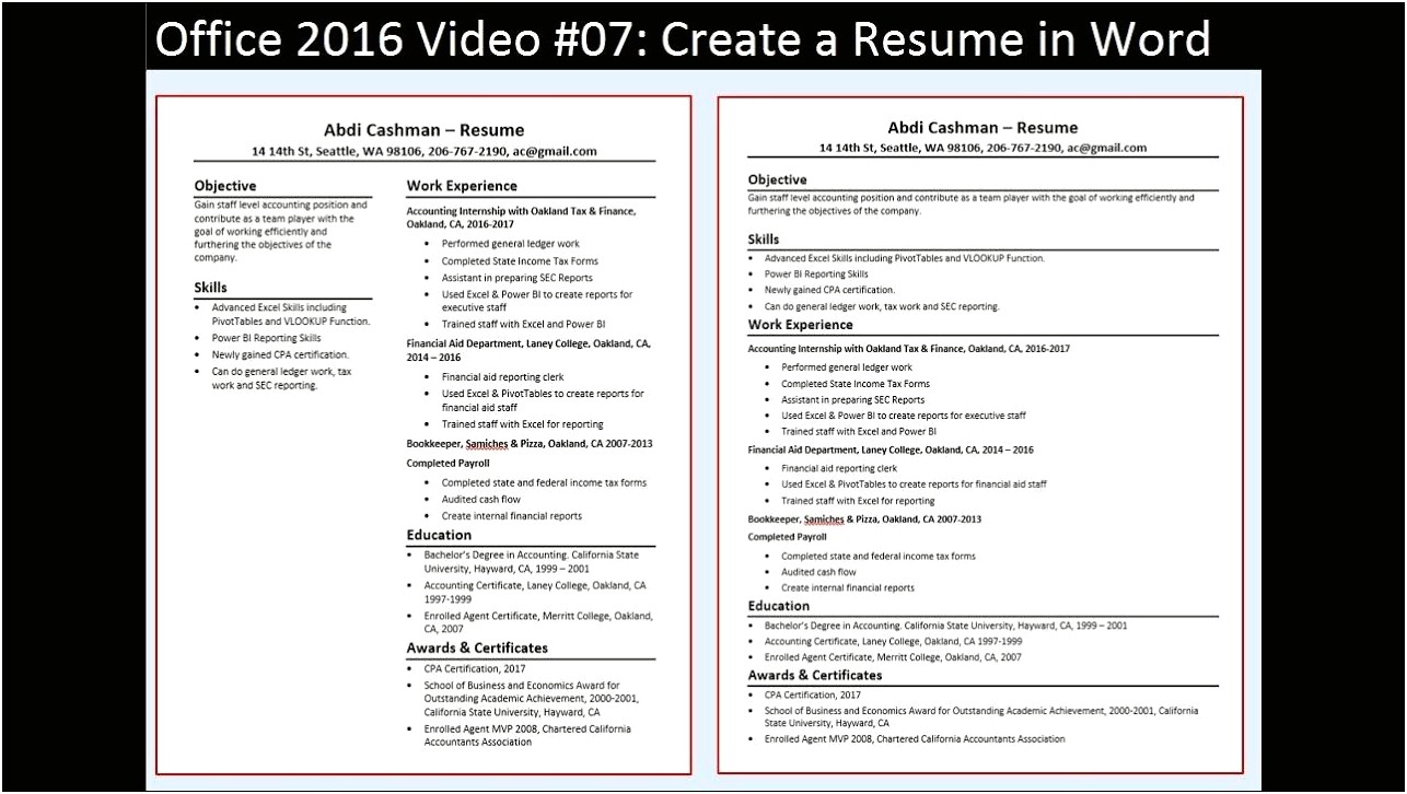 Using The Word Company Vs Office In Resume