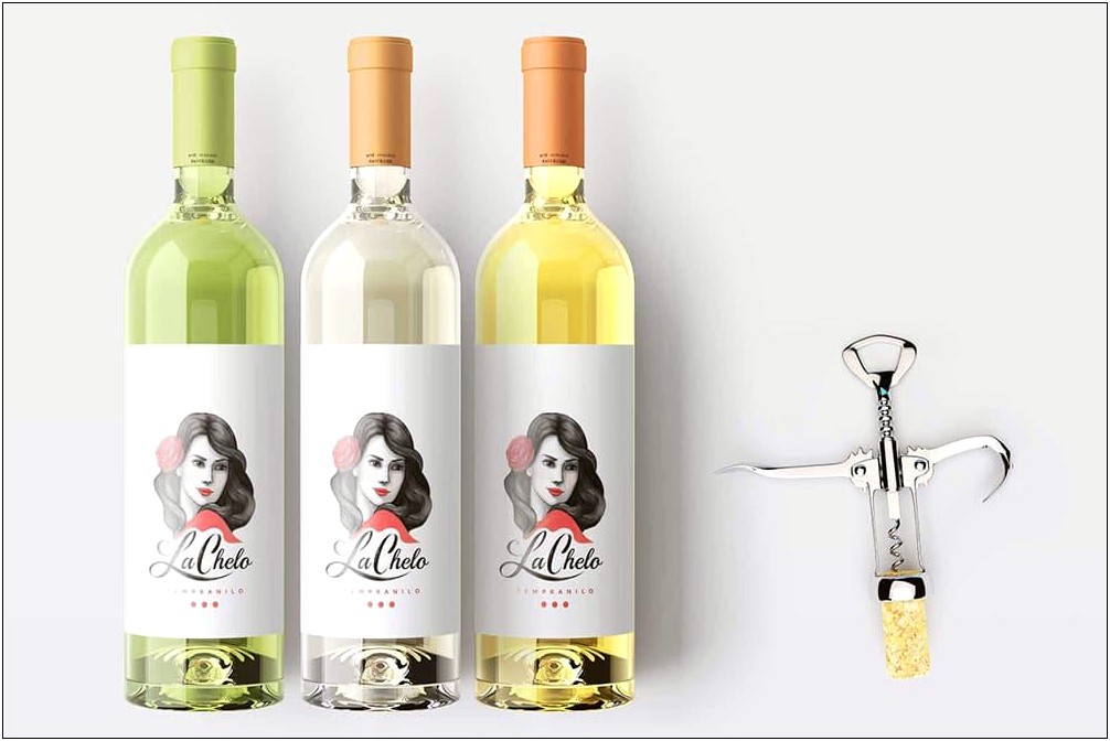 Wine Bottle Label Template Photoshop Free