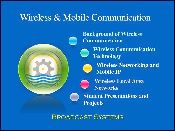 Wireless Communication Ppt Template Free Download