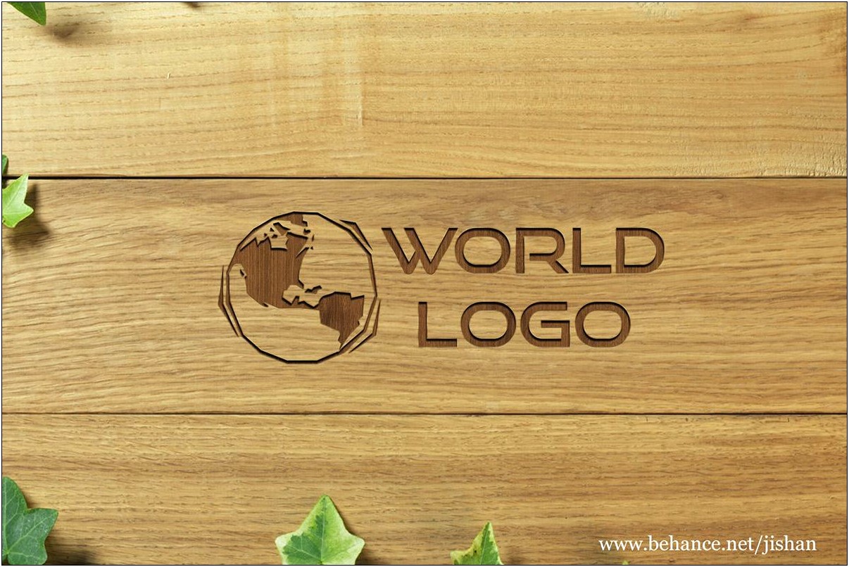 Wood Burning Logo Mockup Template Free