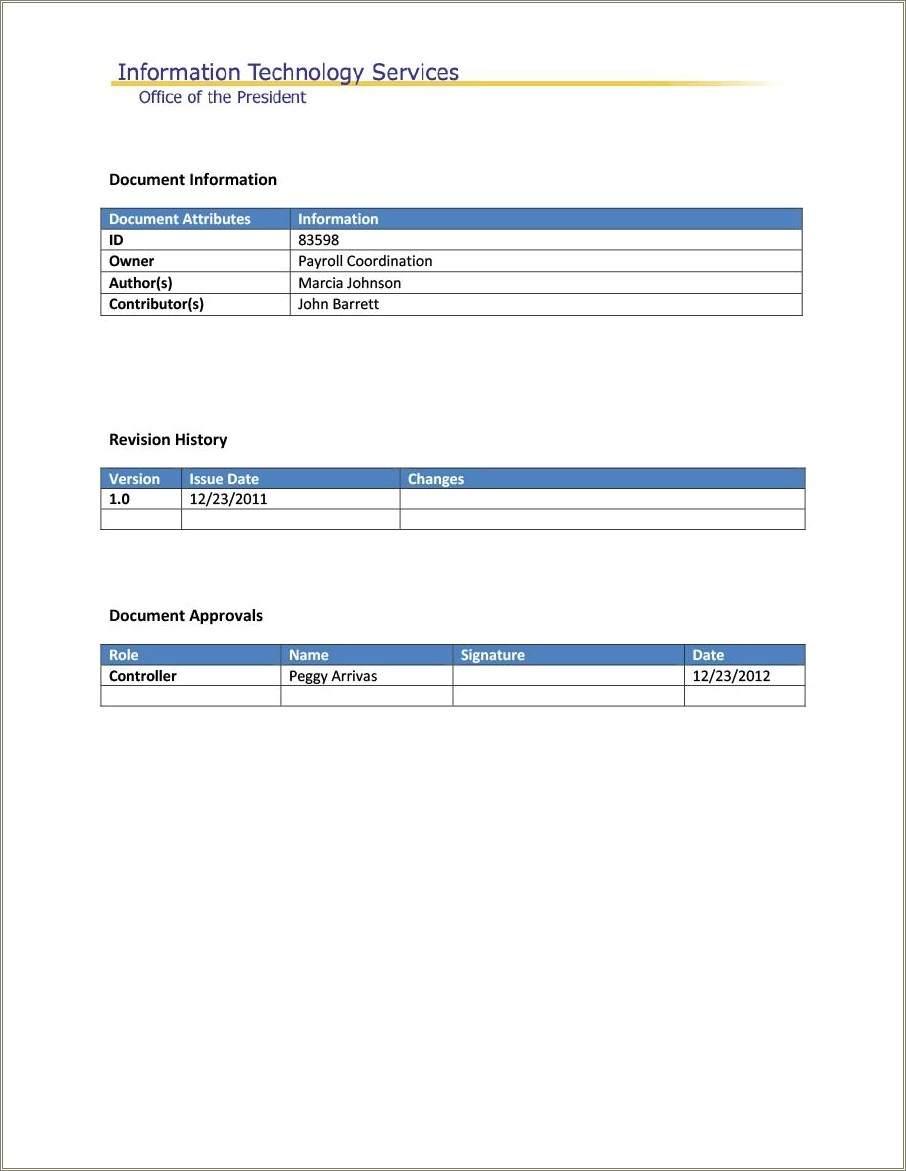 Business Requirements Specification Template Free Download