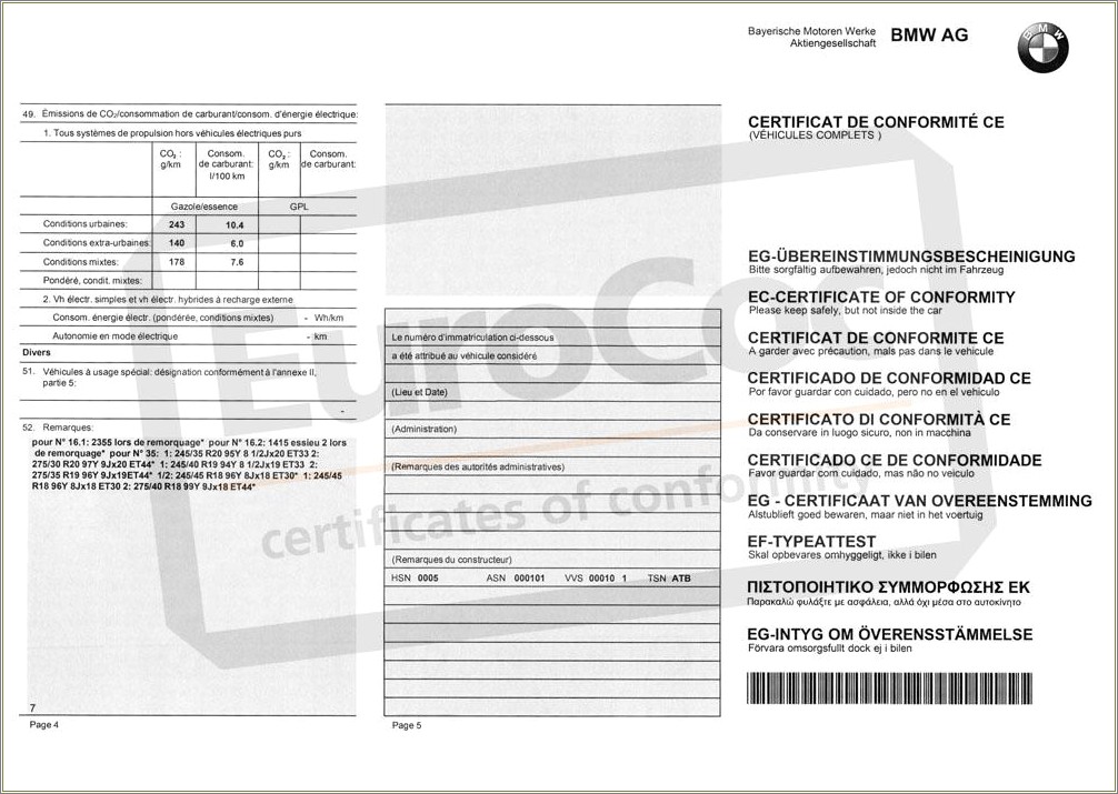 Ce Certificate Of Conformity Template Free