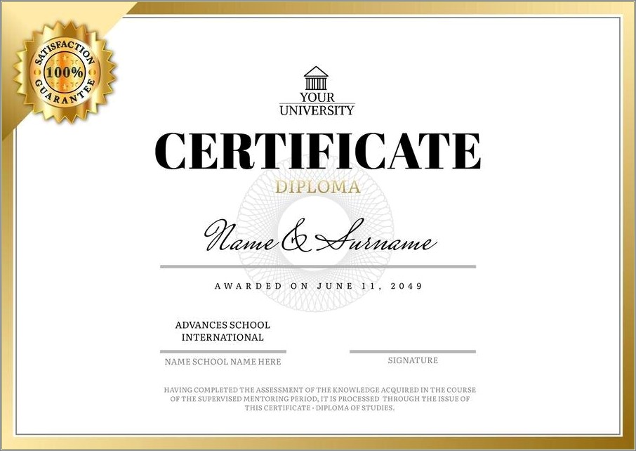 Certificate Design Templates Free Download Word