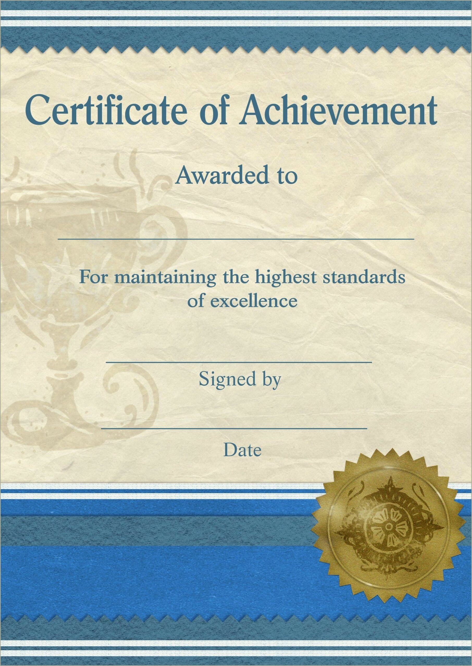 Certificate Of Accomplishment Template Free Download