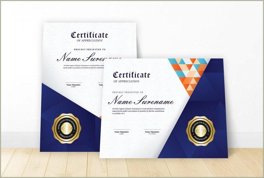 Certificate Template Free Download For Photoshop