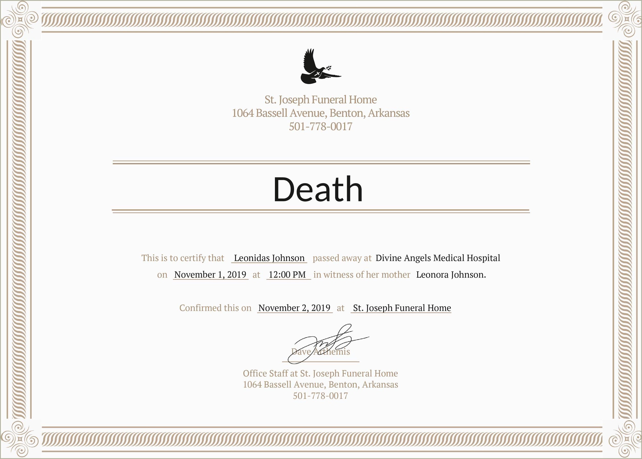 Certificate Template Free That Says Medical