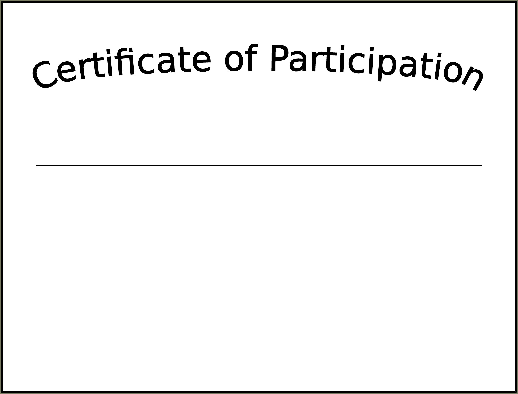 Certificates Of Participation Template Free Download