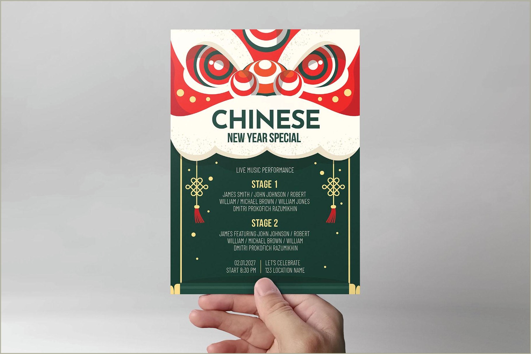 Chinese New Year Flyer Template Free