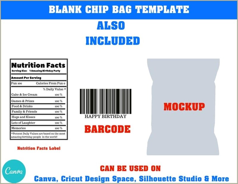 Chip Bag Template Free Download Publisher