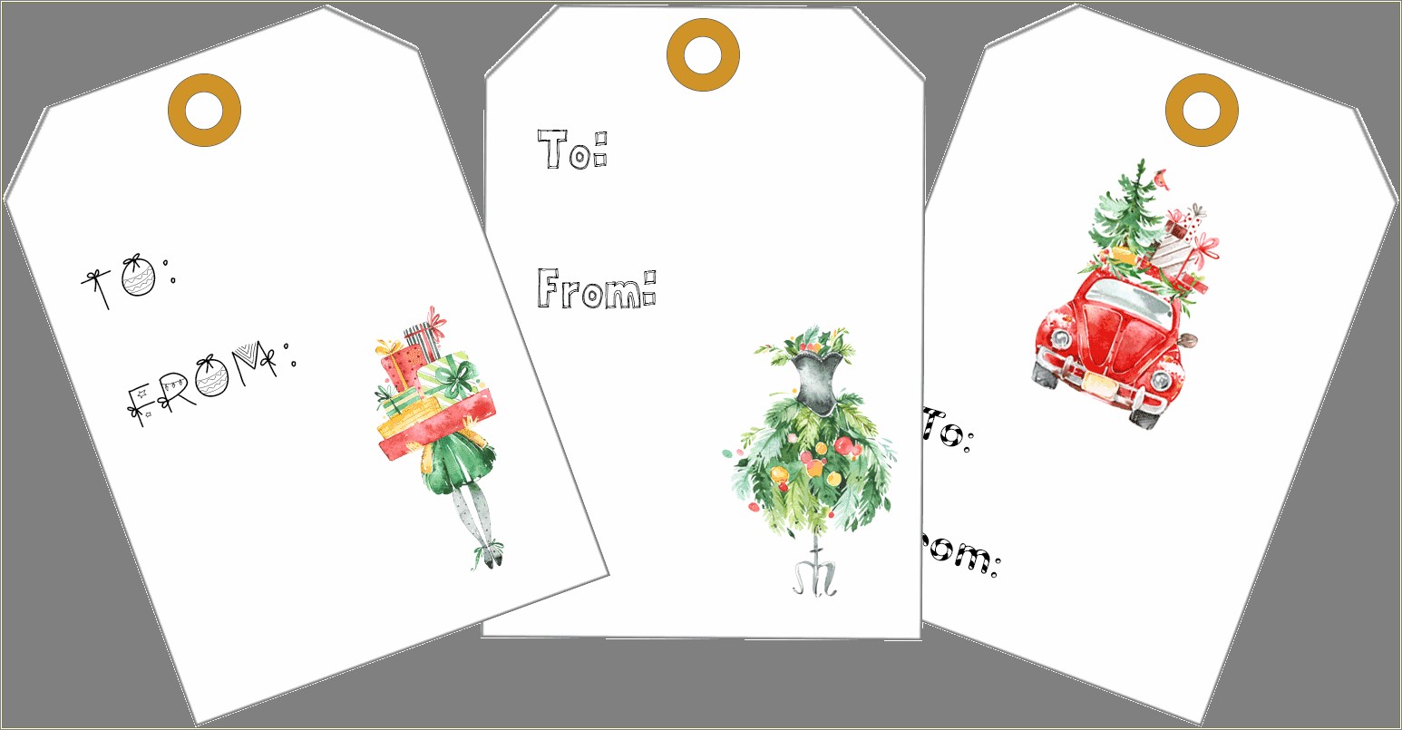 Christmas Gift Tag Templates Free Download