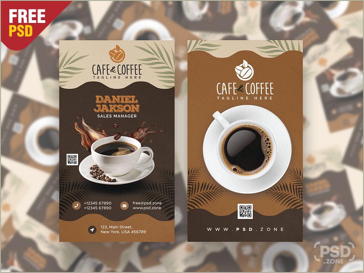 Coffee Business Card Template Free Psd