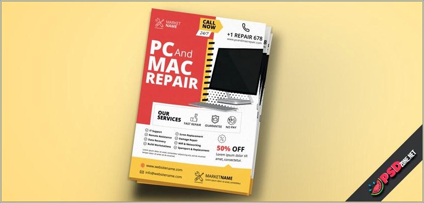 Computer Repair Mini Commercial Templates Free