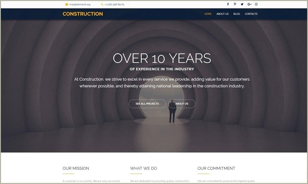 Construction Company Css Templates Free Download