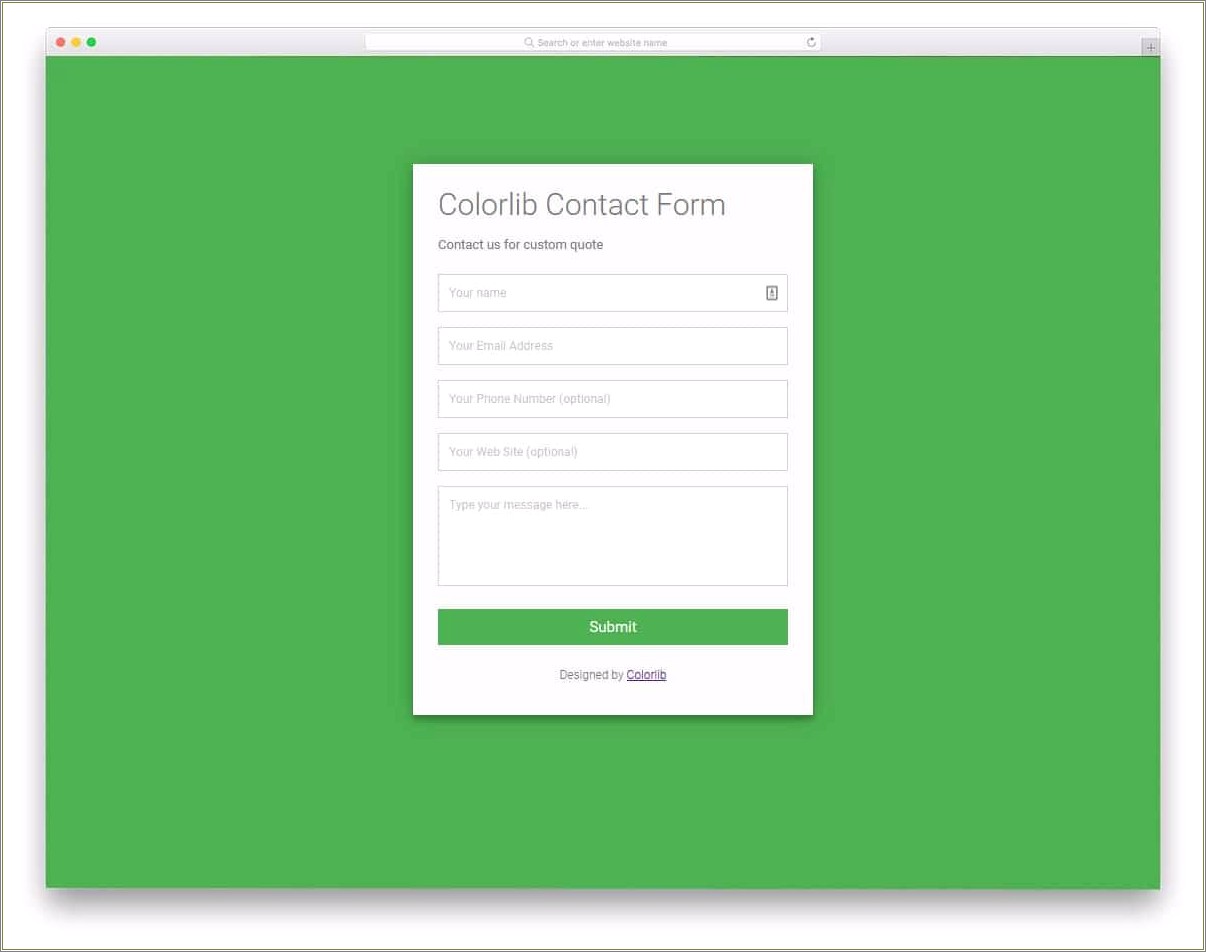 Free Css Contact Form Template Download Resume Example Gallery