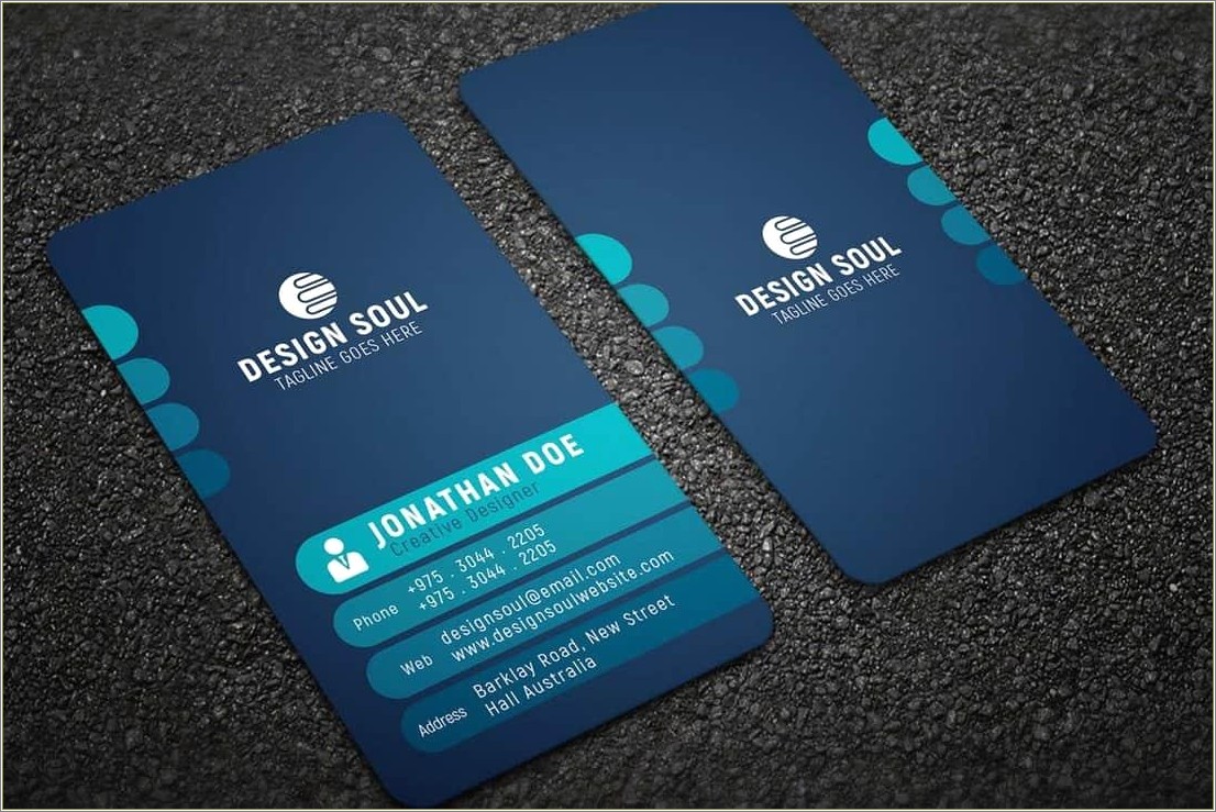 Contemporary Business Card Template Psd Free