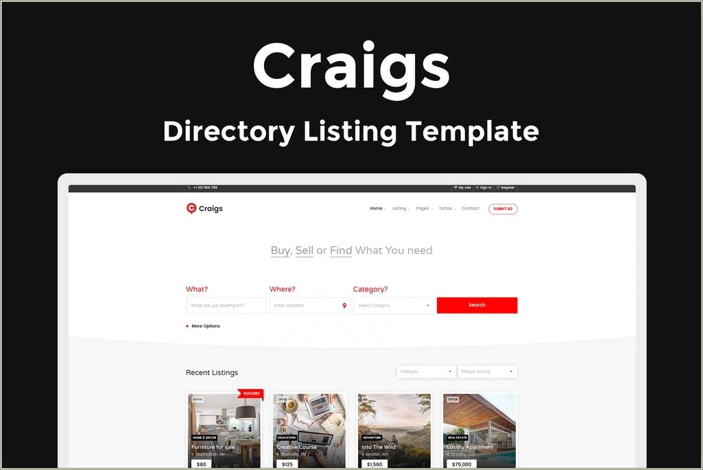 Craigs Directory Listing Template Free Download