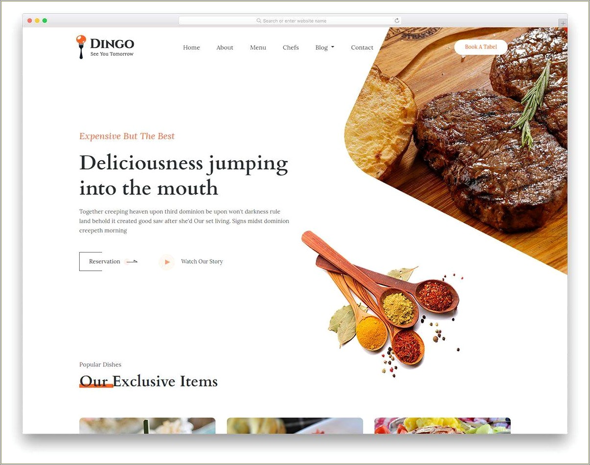 Css Templates For Restaurant Free Download