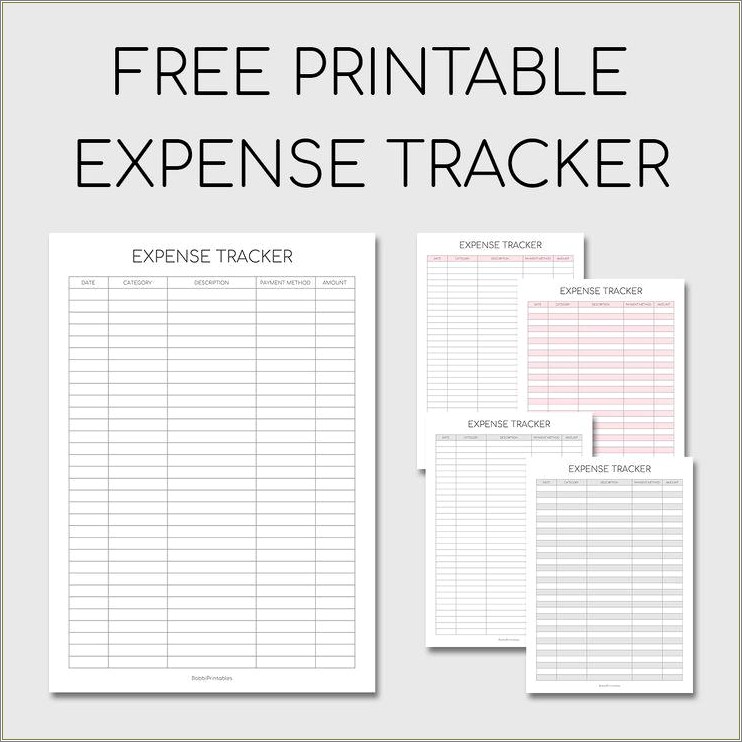 Daily Expense Tracker Template Free Printable