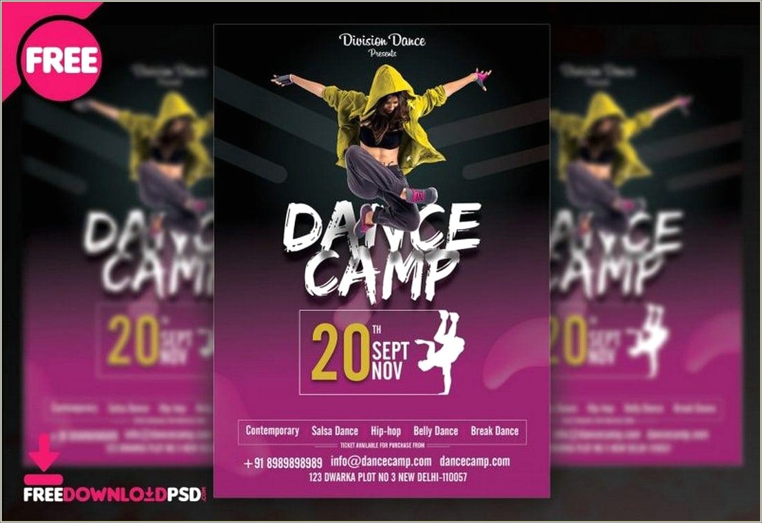 Dance Contest Flyer Template Free Download