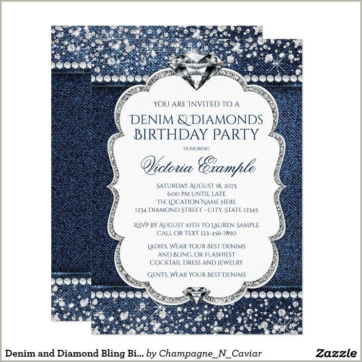 Denim To Diamonds Design Free Template