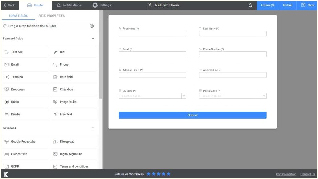 Digital Evaluation Form Template Free Mailchimp