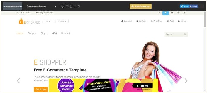 E Shopper Free Ecommerce Bootstrap Template
