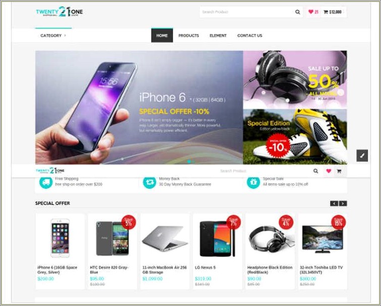 Ecommerce Responsive Web Templates Free Download