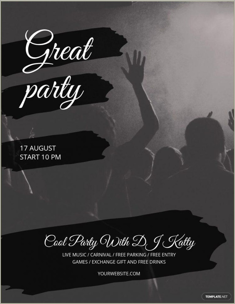 Electro Party Free Psd Flyer Template