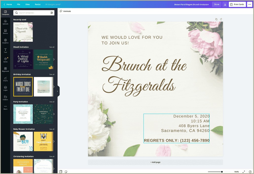 Elegant Event Electronic Invitation Template Free