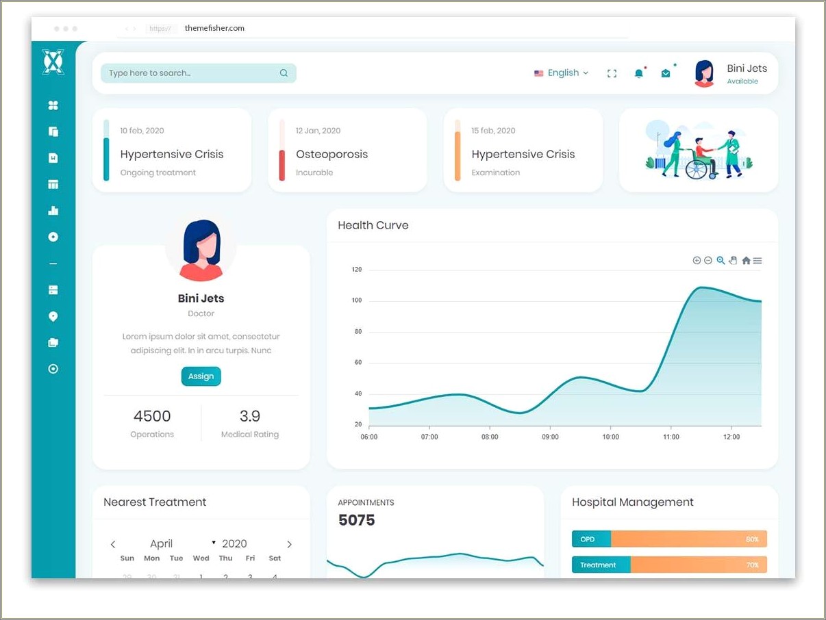 Elite Hospital Admin Template Free Download