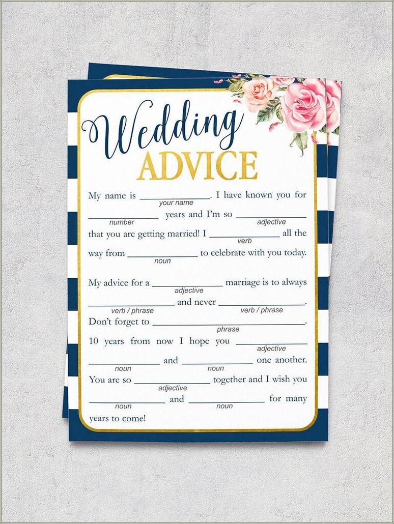 Engagement Party Mad Libs Template Free
