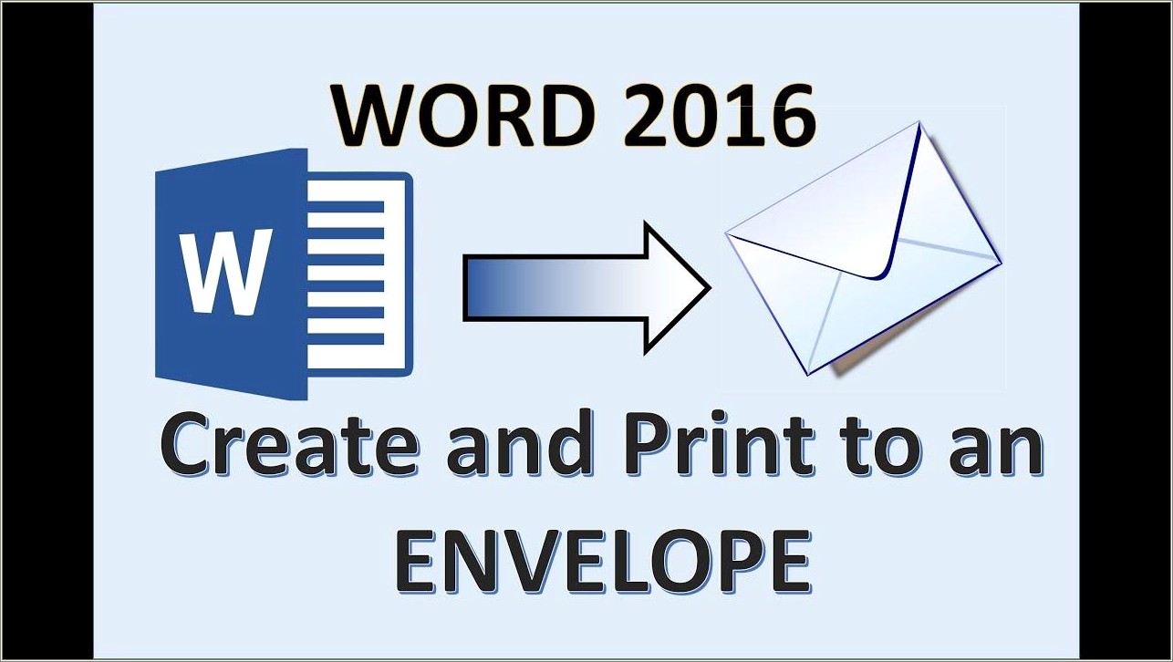 Envelope Address Template For Free Word