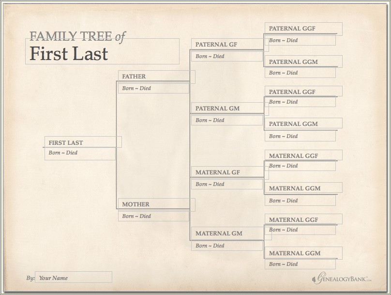 Family Tree Template Free Fill In