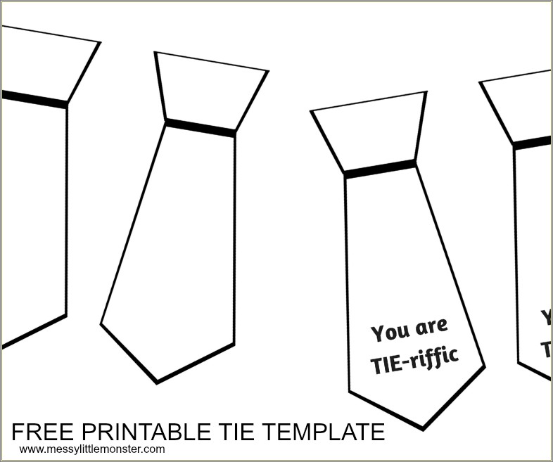 Father's Day Tie Template Free