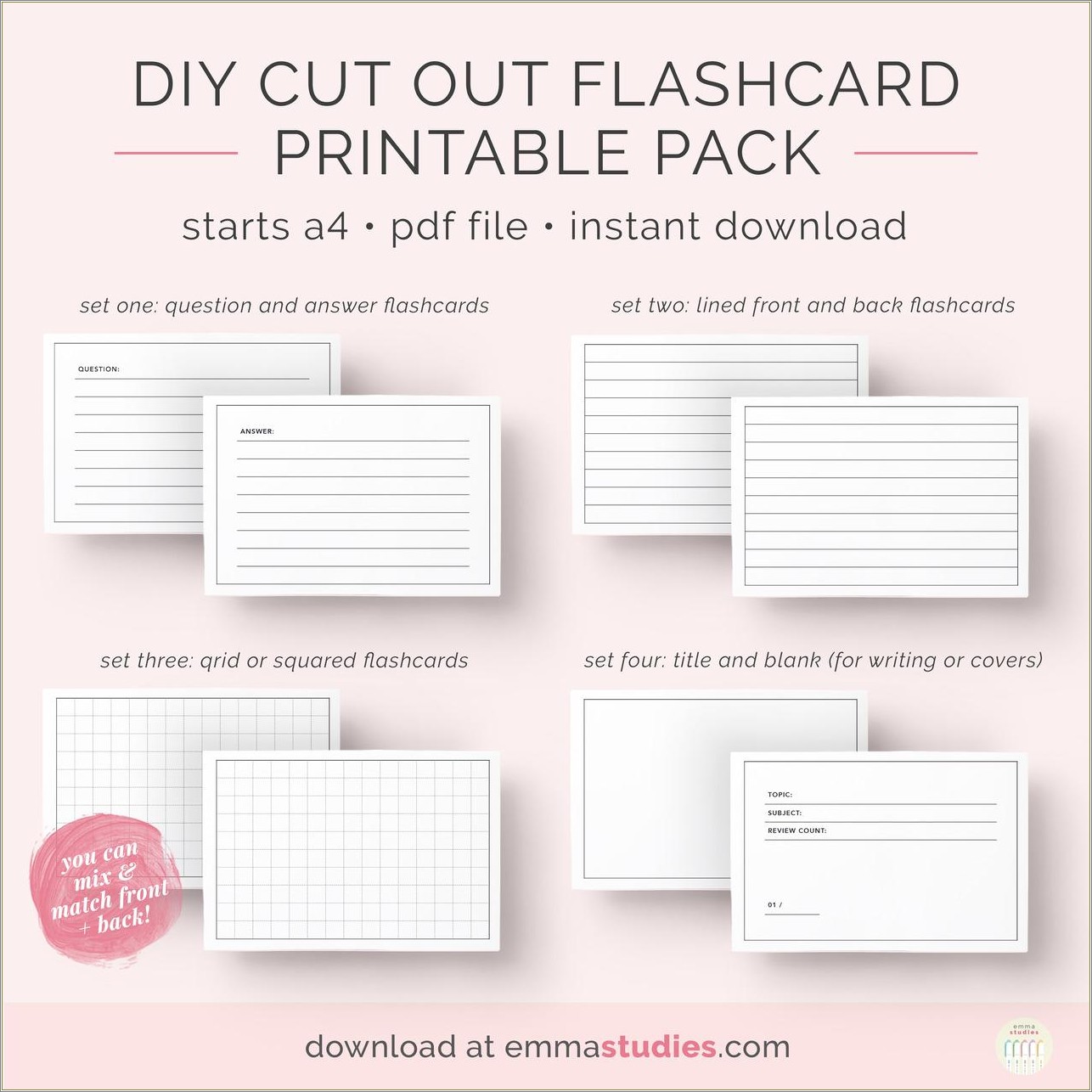 Flash Card Template For Mac Free